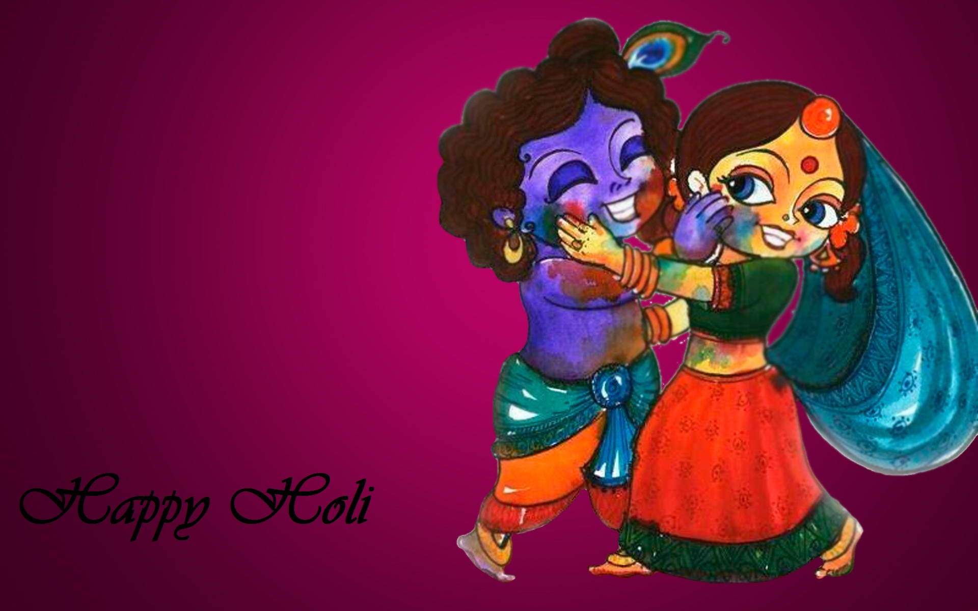 Radha-Krishna-playing-holi-animated - Find My Peace | Astrology, Vedic  Astrology, Indian Astrology